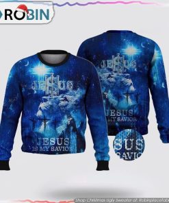 Jesus Is My Savior Ugly Christmas Sweater Gifts For Christians