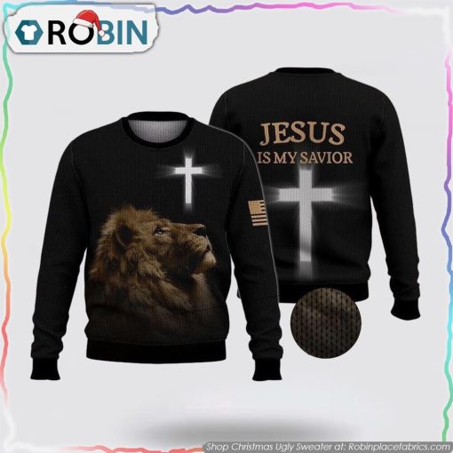 Jesus Is My Savior Ugly Christmas SweaterAdult Gifts For Christians