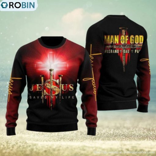 Jesus Man Of God Ugly Christmas Sweater Gift For Men And Women