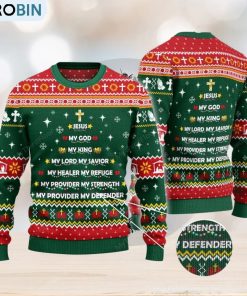 Jesus My God My King My Lord My Savior Ugly Christmas Sweater Jesus My God My King My Lord My Savior Ugly Christmas Sweater