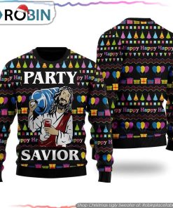 Jesus Party Christmas Ugly SweaterAdult Gifts For Christians