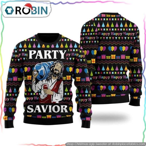 Jesus Party Christmas Ugly SweaterAdult Gifts For Christians
