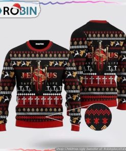 Jesus Saved My Life Ugly Christmas Sweater
