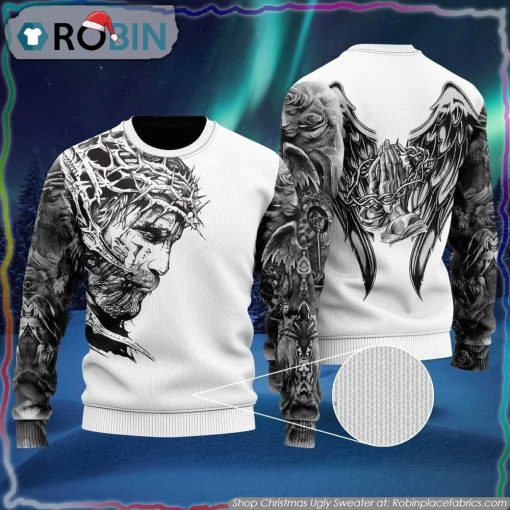 Jesus Tattoo Ugly Christmas Sweater Gifts For Christians
