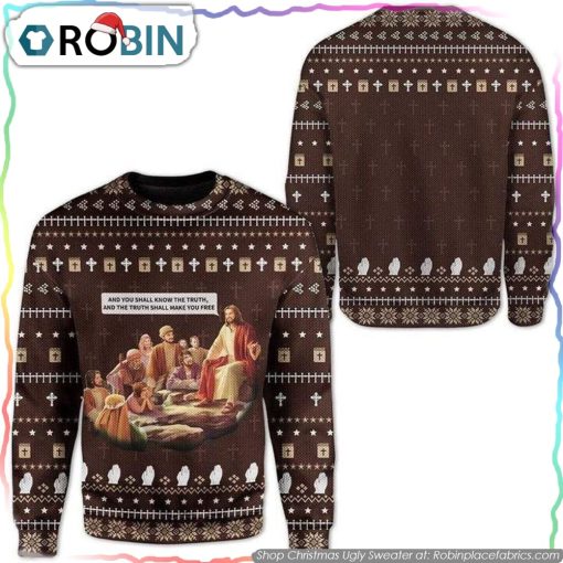 Jesus Ugly Christmas SweaterAdult Gifts For Christians