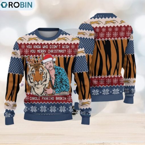 Joe Exotic Tiger King Christmas Gift For Holiday Tiger King What 3D Ugly Christmas Sweater