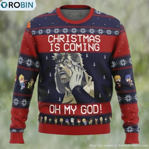 Jojo’s Bizarre Adventure Joseph Joestar Oh My God Ugly Christmas Sweater