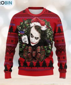 Joker With Card Noel Mc Thanksgiving Women Mens Ugly Christmas Sweater