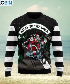 Jolly To The Bone Ugly Christmas Sweater Gift Men Women