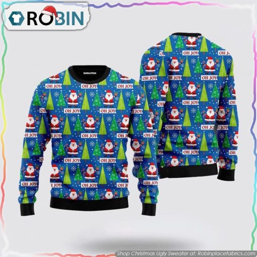 Joyful Holiday Santa Claus Christmas Ugly Sweater