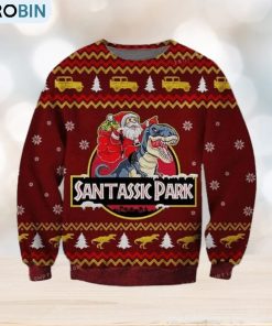 jurassic-park-santa-claus-riding-a-dinosaur-ugly-sweater-for-woman-1