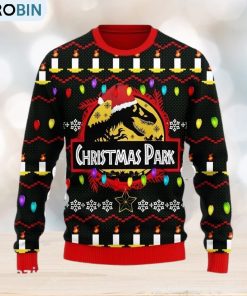 Jurassic Park Trex Ugly Christmas Sweater Anime Xmas Gift