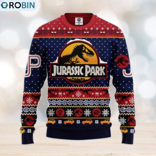 Jurrasic Park Ugly Christmas Sweater Amazing Gift Men And Women Christmas Gift