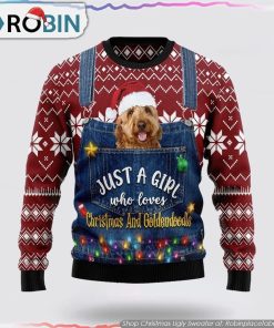 Just A Girl Who Loves Christmas And Goldendoodle Christmas Ugly Sweater Pet Lover Christmas Sweater Just A Girl Who Loves Christmas And Goldendoodle Christmas Ugly Sweater Pet Lover Christmas Sweater