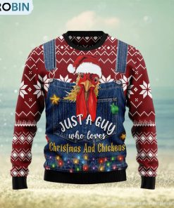 just-a-guy-who-loves-and-chickens-ugly-christmas-sweater-gift-men-women-2