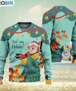just-say-hohoho-ugly-christmas-sweater-knitted-gift-for-men-and-women-1