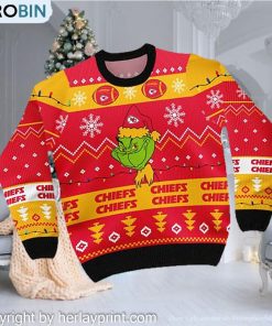 Kansas City Chiefs American NFL Football Team Logo Cute Grinch 3D Men And Women Ugly Sweater Kansas City Chiefs American NFL Football Team Logo Cute Grinch 3D Men And Women Ugly Sweater