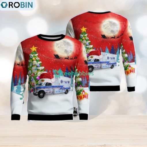 Kansas Sedgwick County EMS Christmas Christmas AOP Ugly Sweater For Men Women