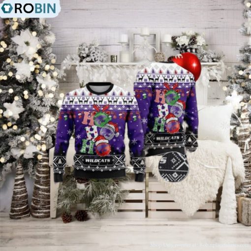 Kansas State Wildcats Ho Ho Ho 3D Print Christmas Wool Sweater