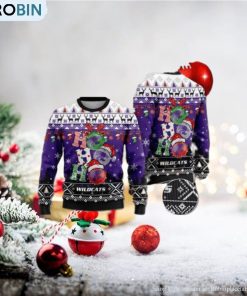 Kansas State Wildcats Ho Ho Ho 3D Print Christmas Wool Sweater
