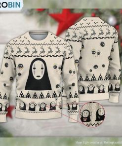 kaonashi-no-face-so-cute-christmas-ugly-sweater-1