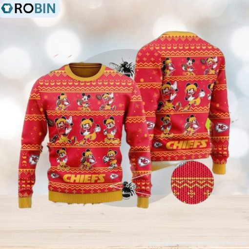 Kawhi Leonarnd Mickey Mouse Kansas City Chiefs Holiday Sweater