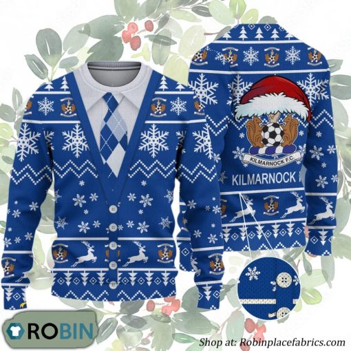 Kilmarnock FC Scottish Professional Football League Ugly Christmas Sweater