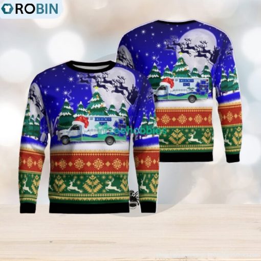 Kinross, Michigan, Kinross EMS Christmas AOP Ugly Sweater For Men Women