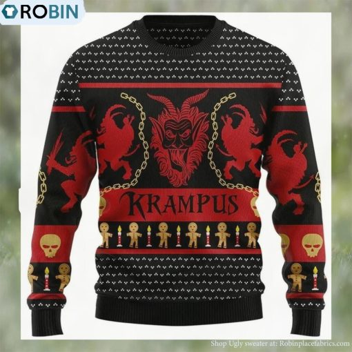 Krampus Ugly Knitted Christmas Sweater