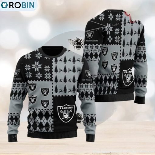 Las Vegas Footballs For Christmas Gift For Raiders Fans Womens Ugly Sweater