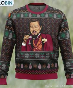 Laughing Leo DiCaprio Meme Ugly Christmas Sweater