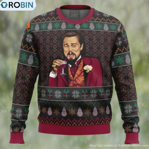 Laughing Leo DiCaprio Meme Ugly Christmas Sweater