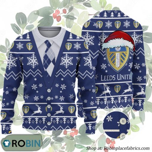 Leeds United FC Premier League Ugly Christmas Sweater