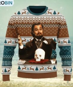 leo-dicaprio-django-unchained-merry-chrismas-ugly-christmas-sweater-for-men-and-women-1
