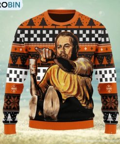 leo-pointing-meme-ugly-christmas-sweater-for-men-and-women-1