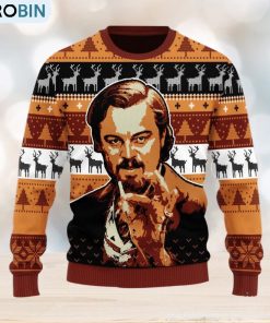 Leo Pointing Ugly Christmas Sweater For Men And Women