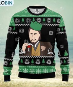 Leonardo Dicaprio Drinking Meme Ugly Christmas Sweater