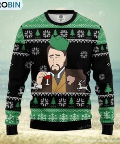 Leonardo Dicaprio Drinking Meme Womens Ugly Sweater