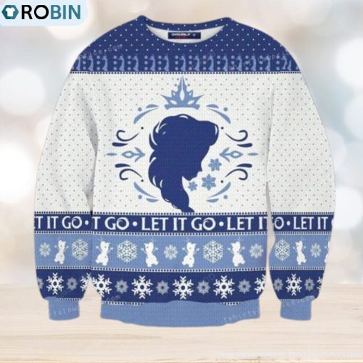Let It Go Elsa Ugly Sweater Christmas Party