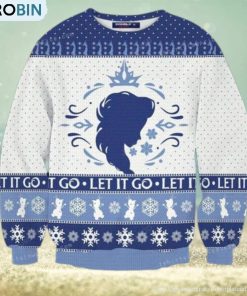 Let It Go Elsa Ugly Sweater Christmas Party