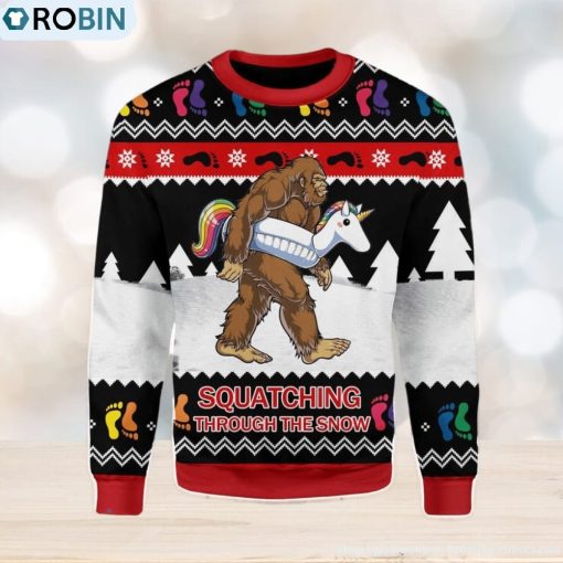 LGBT Bigfoot Ugly Christmas Sweater, Xmas Gift Men And Women