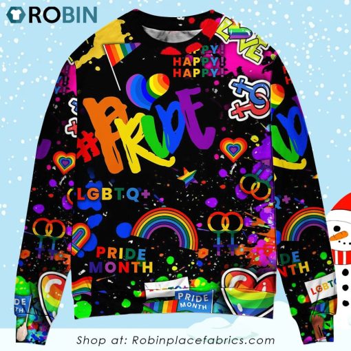 LGBT Pride Mix Color Christmas Ugly Sweater, Sweatshirt