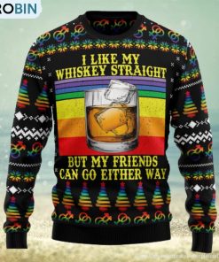 lgbt-whiskey-straight-ugly-christmas-sweater-thankgiving-gift-men-women-1