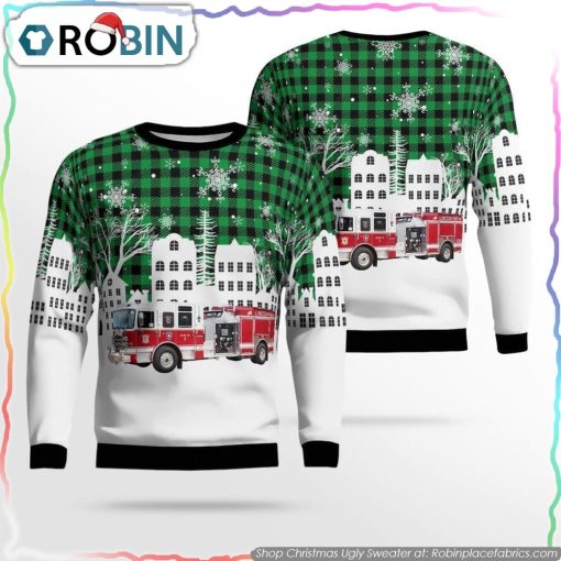 Lincoln Park, NJ, Lincoln Park Fire Department AOP Ugly Sweater Gifts For Firefighters