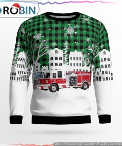 Lincoln Park, NJ, Lincoln Park Fire Department AOP Ugly Sweater Gifts For Firefighters