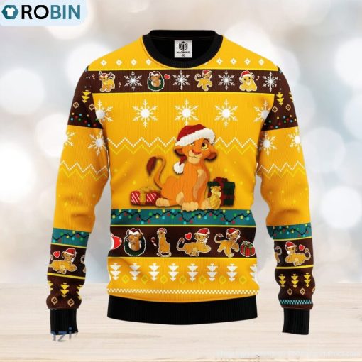 Lion King Simba Yellow 1 Amazing Gift Ugly Christmas 3D Sweater
