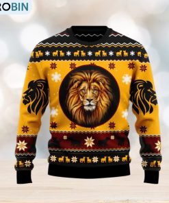 lion-xmas-lion-lover-best-gift-ugly-christmas-sweater-1