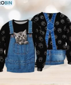 little-cat-in-the-pocket-overall-3d-full-print-ugly-sweater-christmas-gift-sweater-1