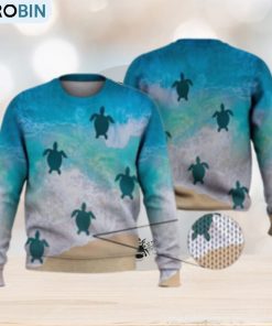 little-turtles-back-to-ocean-3d-full-print-ugly-sweater-christmas-gift-sweater-1