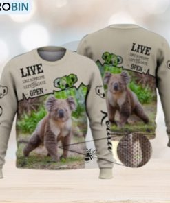live-like-some-one-leave-the-gat-open-koala-3d-full-print-ugly-sweater-christmas-gift-sweater-1